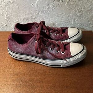 Women's Converse All Star Sneakers Size 8 Burgundy Fade / Frost